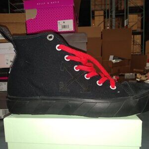Farfetch Off-White high-top canvas sneakers, Black 44